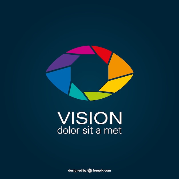 Vector logotipo de obturador con forma de ojo