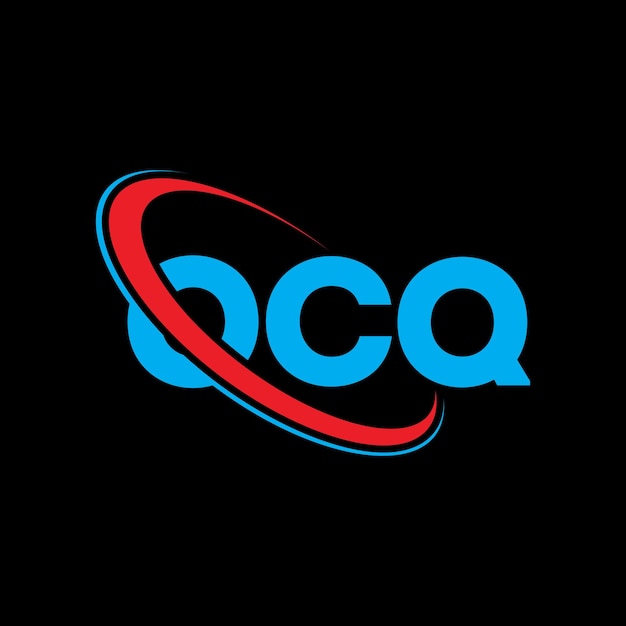 Logotipo de OCQ: diseño de logotipo de letra OCQ: iniciales OCQ: logotipo vinculado con círculo y monograma en mayúsculas OCQ: tipografía para negocios tecnológicos y marca inmobiliaria