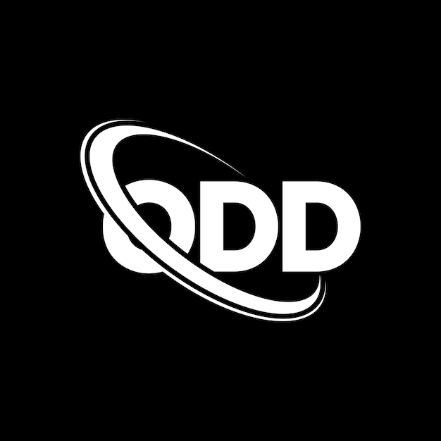 Logotipo ODD: Diseño de logotipo de letra ODD: Iniciales ODD: Logotipo vinculado con círculo y monograma en mayúsculas ODD: tipografía para negocios tecnológicos y marca inmobiliaria