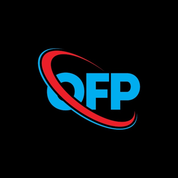 Logotipo OFP OFP letra OFP letra diseño logotipo Iniciales OFP logotipo vinculado con círculo y mayúscula monograma logotipo OFP tipografía para negocios de tecnología y marca inmobiliaria