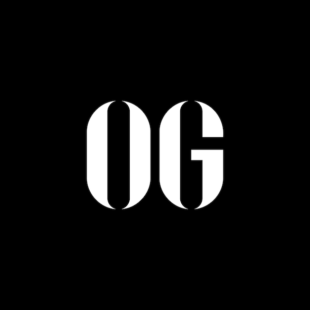 El logotipo de OG es un monograma en mayúsculas y mayúsculas de la letra OG.