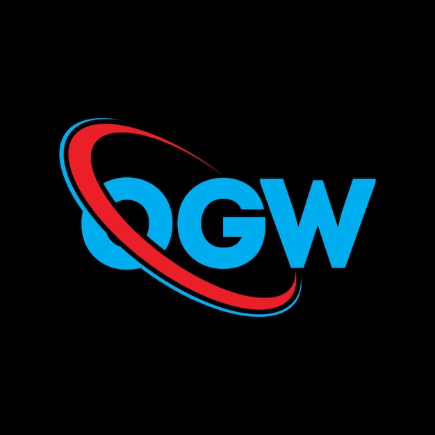 Logotipo OGW OGW letra OGW diseño de logotipo de letra Iniciales OGW logotipo vinculado con círculo y mayúscula logotipo monograma OGW tipografía para negocios de tecnología y marca inmobiliaria