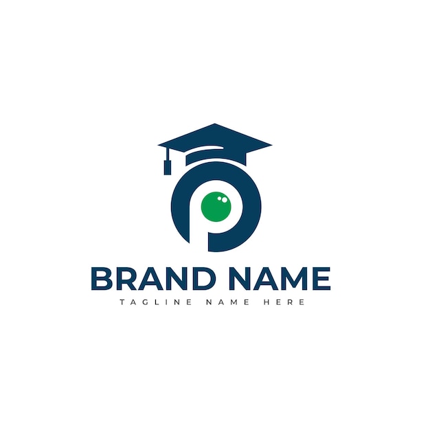 Logotipo del ojo de la educación P
