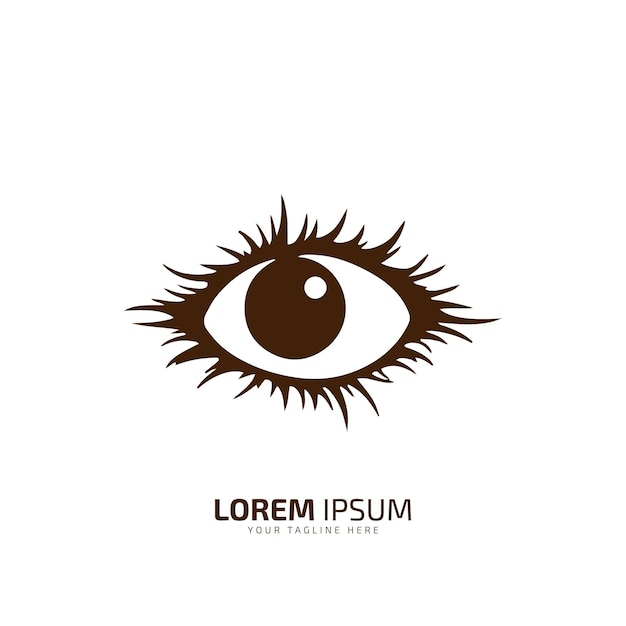 un logotipo de ojo icono de ojo silueta de vector de ojo aislado sobre fondo blanco