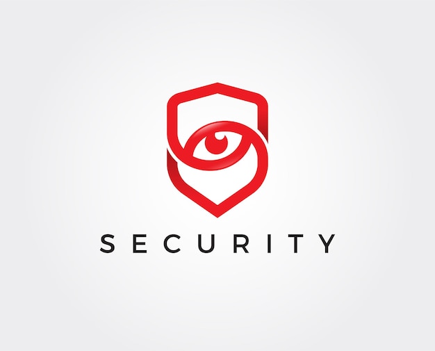 Logotipo de ojo de seguridad mínimo