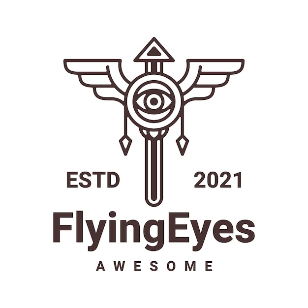 Logotipo de ojos voladores