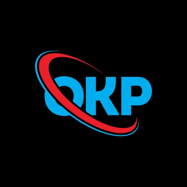Logotipo OKP OKP letra OKP letra diseño de logotipo Iniciales OKP logotipo vinculado con círculo y mayúscula monograma logotipo OKP tipografía para negocios de tecnología y marca inmobiliaria xDxA
