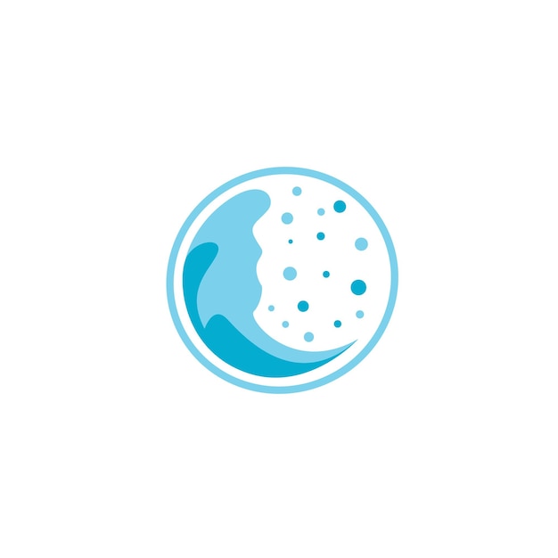 Logotipo de ola de agua