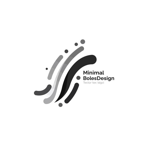 El logotipo de la ola minimalista