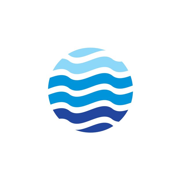 Logotipo de las olas del océano círculo símbolo de las olas logotipo del agua