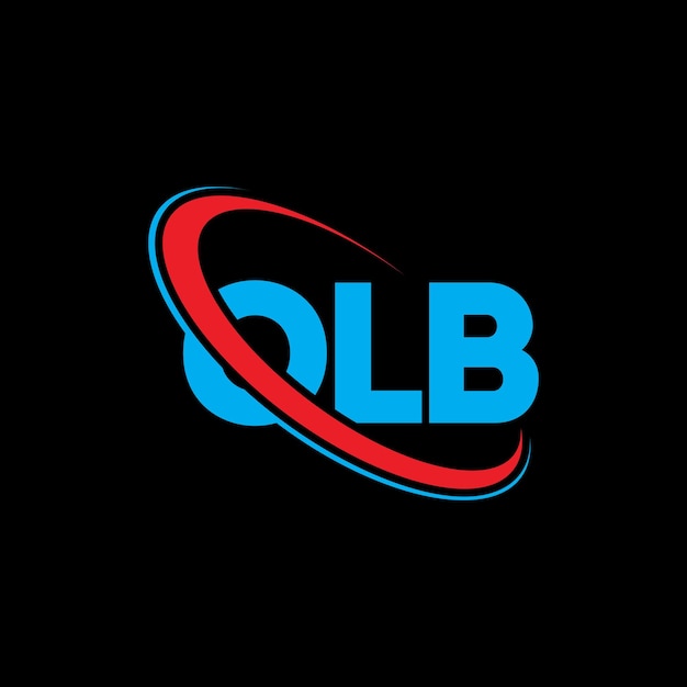 Logotipo OLB (Literatura OLB) Diseño del logotipo de la letra OLB Iniciales OLB logotipo vinculado con círculo y mayúscula monograma logotipo OLB tipografía para negocios tecnológicos y marca inmobiliaria