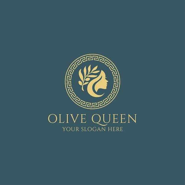 Logotipo de olive queen goddess premium