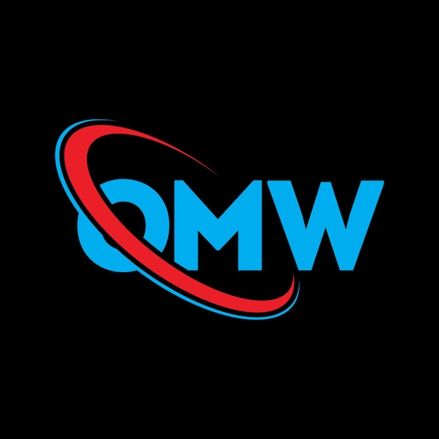 Logotipo OMW letra OMW diseño de letra OMW iniciales OMW logotipo vinculado con círculo y mayúscula monograma logotipo OMW tipografía para negocios tecnológicos y marca inmobiliaria