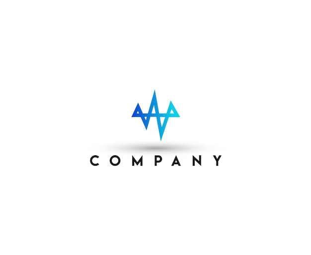 Logotipo de onda digital