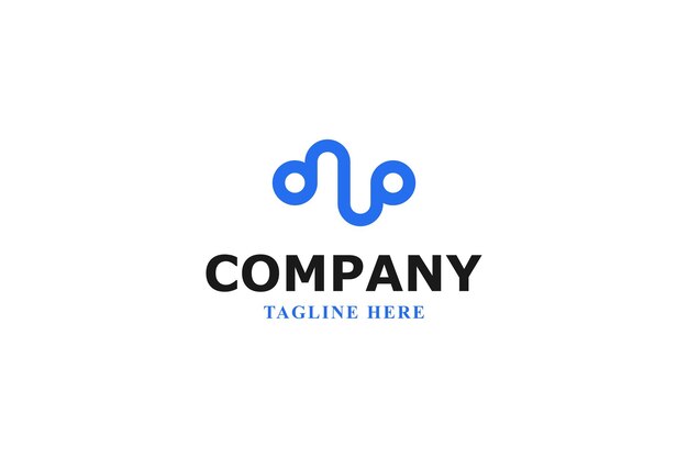 el logotipo de la onda mínima de la letra u o d p