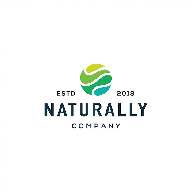 Logotipo de la onda de la naturaleza