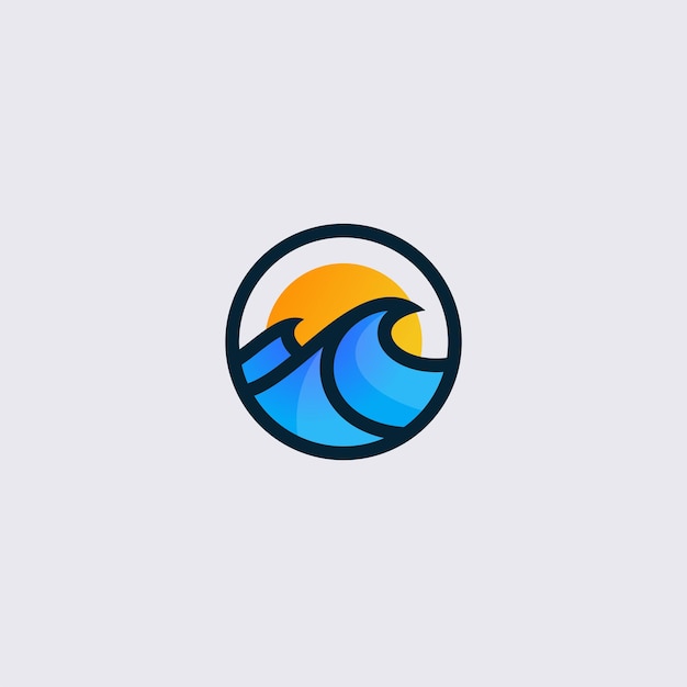 logotipo de onda para las necesidades de su negocio