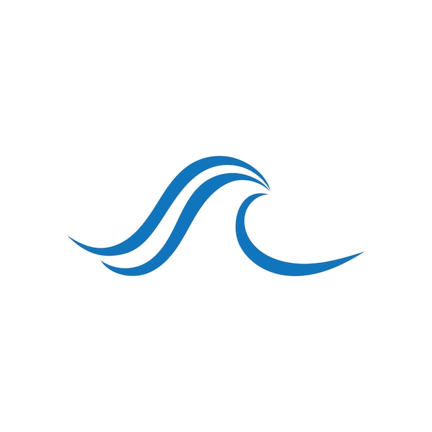 logotipo de onda playa olas mar diseño vectorial de agua