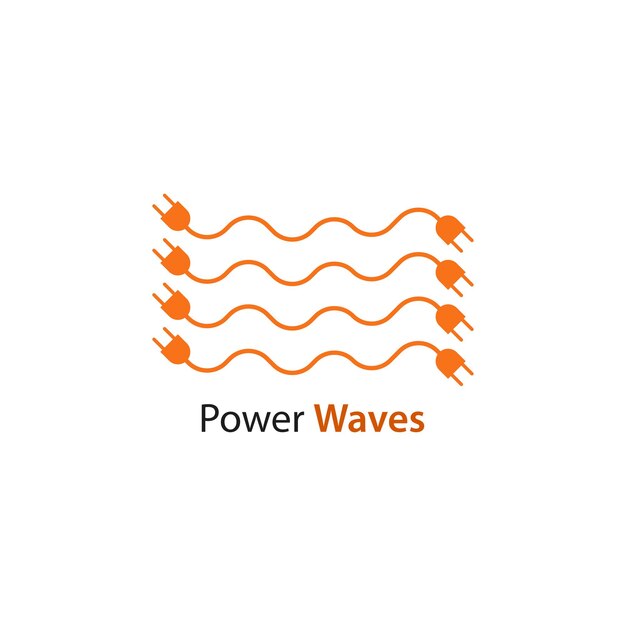 El logotipo de las ondas de energía