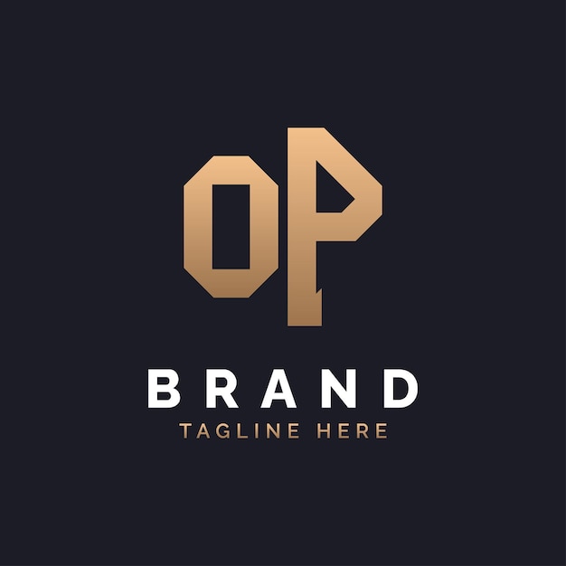 Logotipo OP Diseño Moderno Minimal Elegante y Lujo Logotipo OP Alfabeto Letra OP Diseño de Logotipo para la Identidad Empresarial Corporativa de la Marca