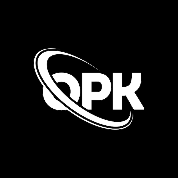 Logotipo OPK letra OPK diseño de logotipo de letra OPK iniciales OPK logotipo vinculado con círculo y mayúscula monograma logotipo OPK tipografía para negocios de tecnología y marca inmobiliaria