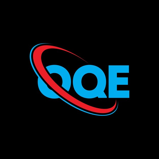 Vector logotipo oqe oqe letra oqe diseño de logotipo de letra iniciales oqe logotipo vinculado con círculo y mayúscula logotipo monograma oqe tipografía para negocios de tecnología y marca inmobiliaria