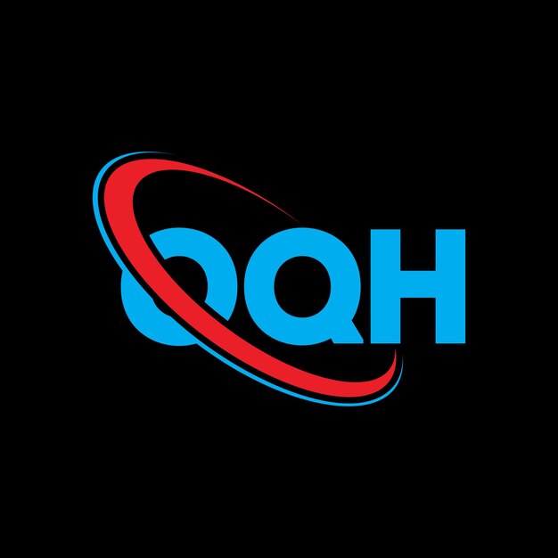 Vector logotipo oqh oqh letra oqh diseño de logotipo de letra iniciales oqh logotipo vinculado con círculo y mayúscula logotipo monograma oqh tipografía para negocios de tecnología y marca inmobiliaria