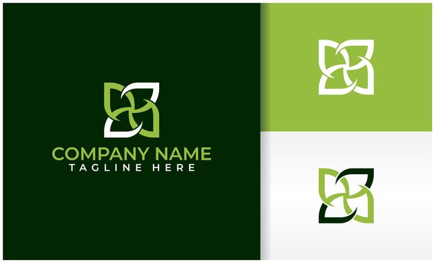 logotipo orgánico de hoja de ciclo