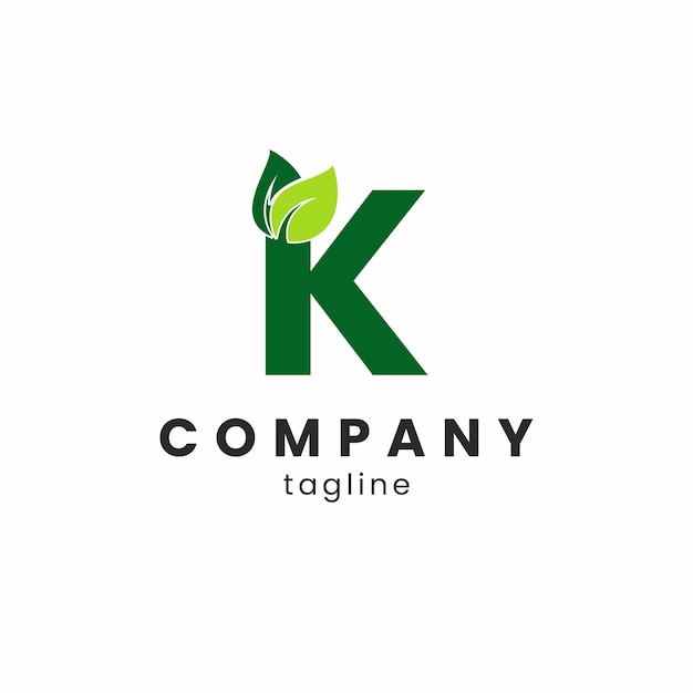 Logotipo orgánico de la hoja K