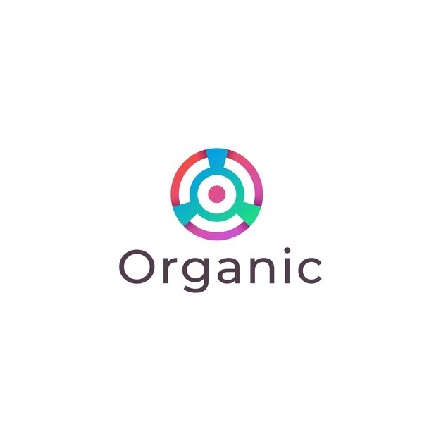 Logotipo de orientación de movimiento orgánico creativo de letra O