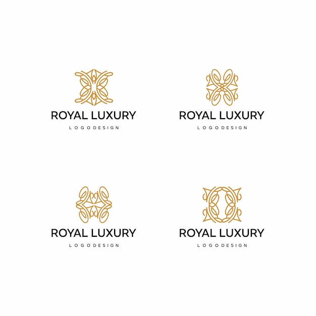 Logotipo ornamental de lujo real