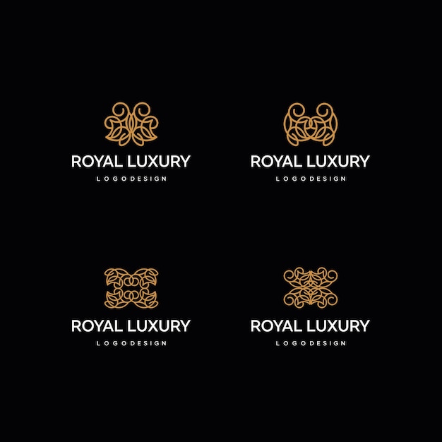 Logotipo ornamental de lujo real
