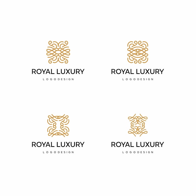 Logotipo ornamental de lujo real