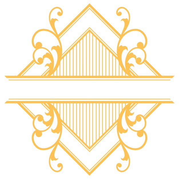 Logotipo ornamental victoriano de lujo real de época