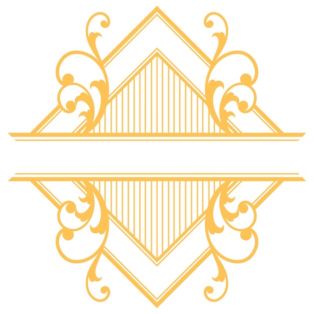 Logotipo ornamental victoriano de lujo real de época