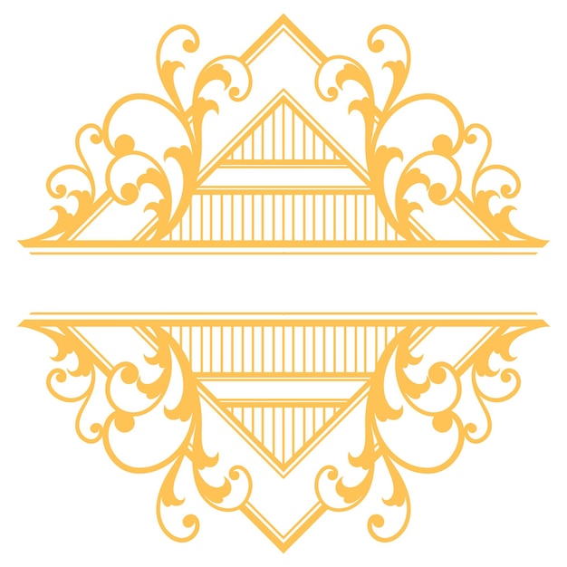 Logotipo ornamental victoriano de lujo real de época