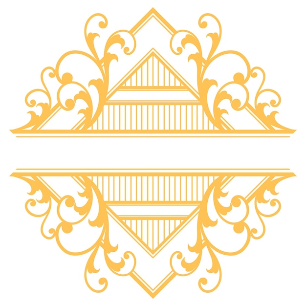 Logotipo ornamental victoriano de lujo real de época