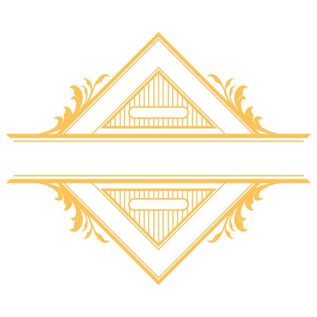 Logotipo ornamental victoriano de lujo real de época