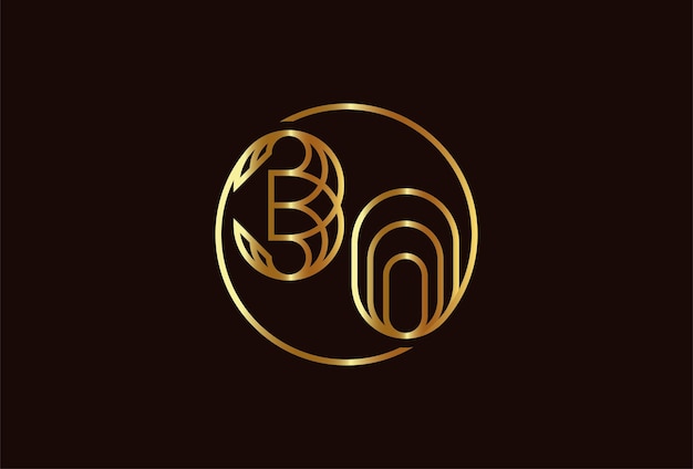 Logotipo de oro número 30 abstracto, estilo de línea de monograma número 30 dentro del círculo