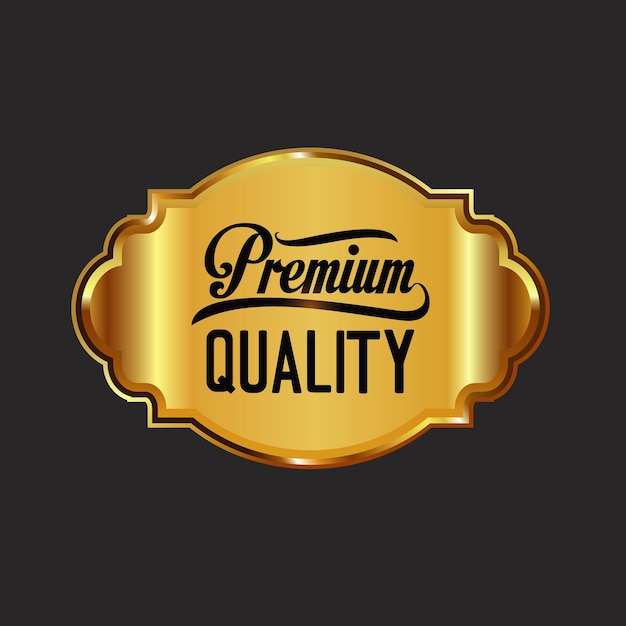 un logotipo de oro y oro que dice calidad premium