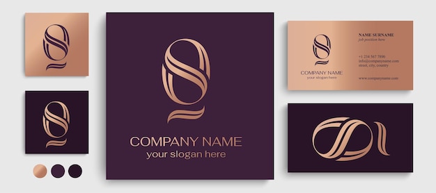 Logotipo de OS o monograma de SO elementos de plantilla de logotipo de letra de OS monograma personal Logotipo elegante vectorial