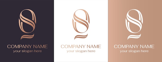Logotipo de OS o monograma de SO elementos de plantilla de logotipo de letra de OS monograma personal Logotipo elegante vectorial