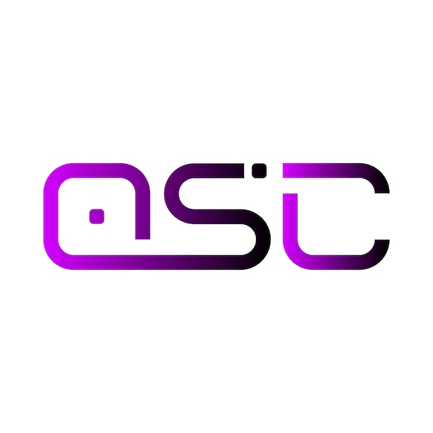 El logotipo de la OSC marca gradiente púrpura marca de tecnología mínima moderna