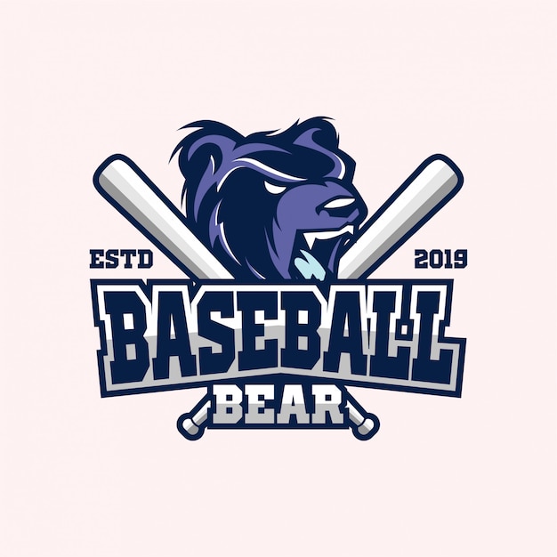 Logotipo del oso de béisbol