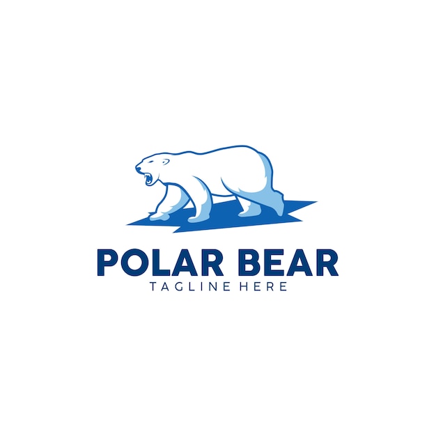 Logotipo de oso polar listo para usar