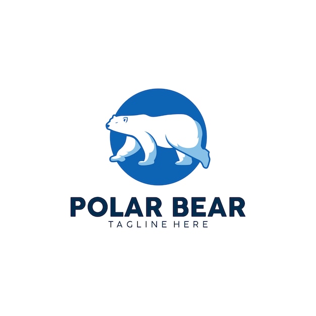 Logotipo de oso polar listo para usar