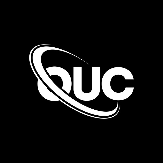 Logotipo OUC OUC letra OUC letra diseño logotipo Iniciales OUC logotipo vinculado con círculo y mayúscula monograma logotipo OUC tipografía para negocios de tecnología y marca inmobiliaria