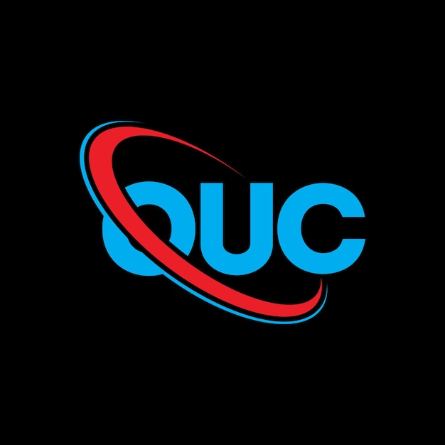Logotipo OUC OUC letra OUC letra diseño logotipo Iniciales OUC logotipo vinculado con círculo y mayúscula monograma logotipo OUC tipografía para negocios de tecnología y marca inmobiliaria