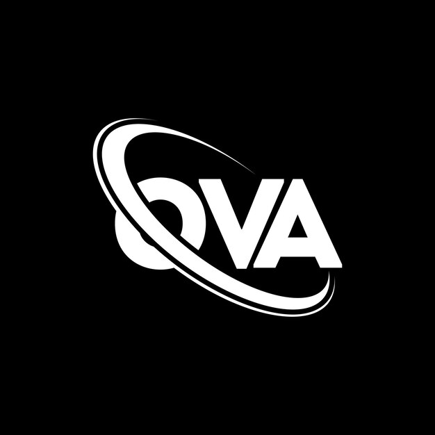 Logotipo OVA OVA letra OVA letra diseño de logotipo Iniciales OVA logotipo vinculado con círculo y mayúscula monograma logotipo OVA tipografía para negocios de tecnología y marca inmobiliaria