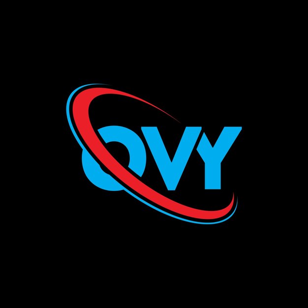 Logotipo OVY letra OVY letra diseño logotipo iniciales OVY logotipo vinculado con círculo y mayúscula monograma logotipo OVY tipografía para negocios tecnológicos y marca inmobiliaria